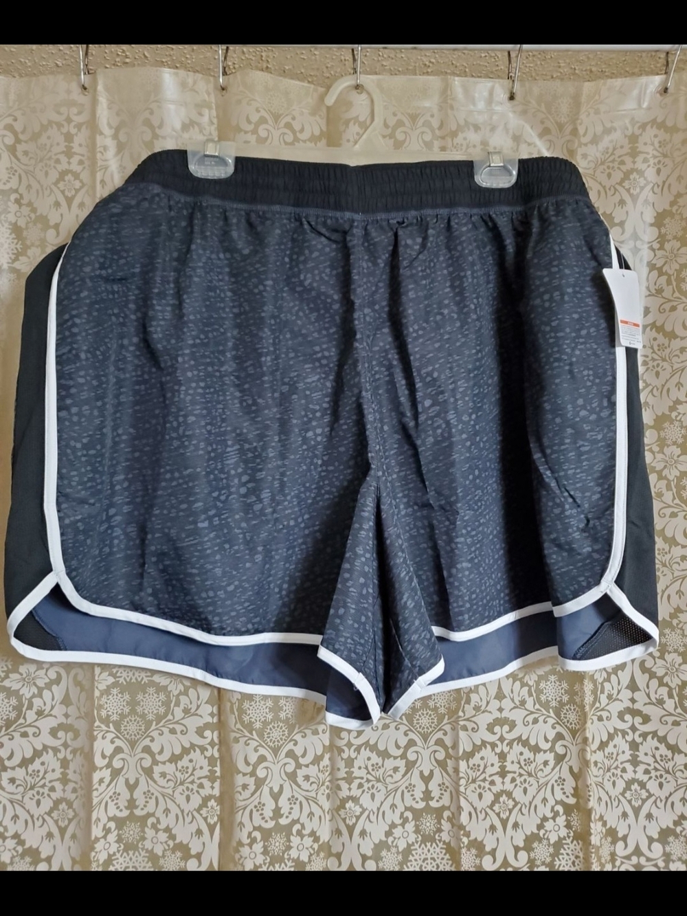 Just My Size Black Athletic Shorts with White Trim